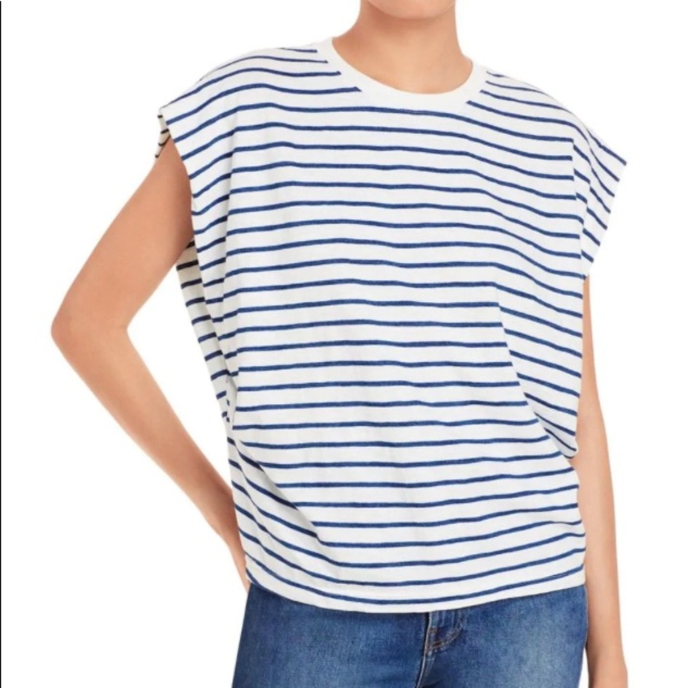 Trina tee in blue stripe